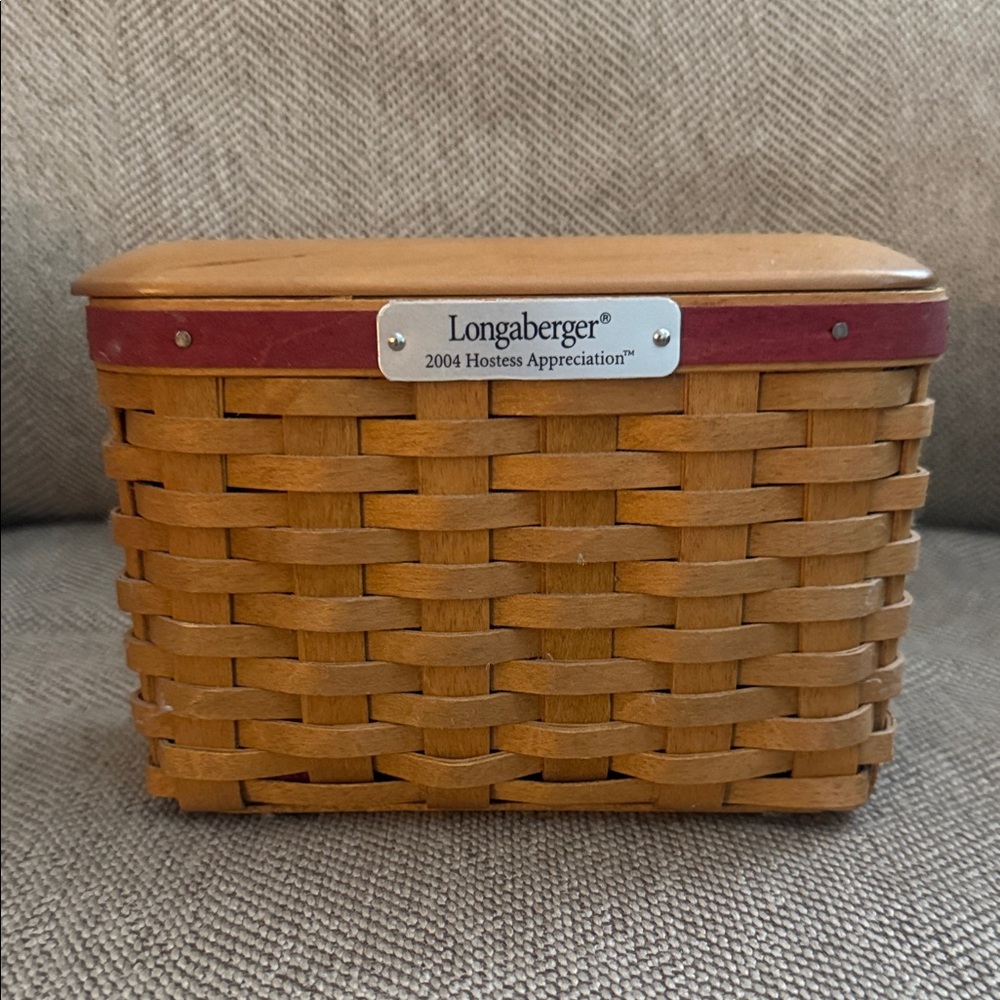 Longaberger Brown and Red Hostess Basket